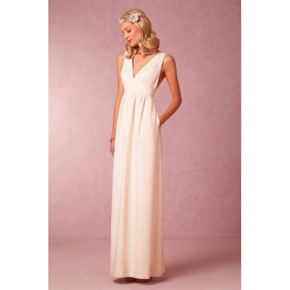 Jill Stuart X BHLDN Daphne Cream Bridal Sleeveless Maxi Dress Womens Size 4 NEW